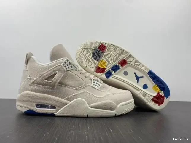 Cheap MAX Retro Canvas Jordan 4 DQ4909-100 Blank (W) 0601